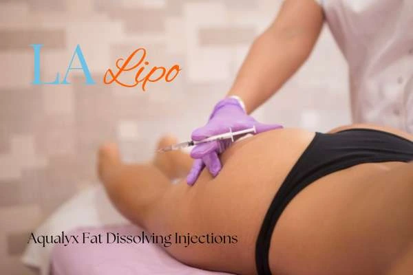 Woman having fat dissolving injections East Kilbride on thighs