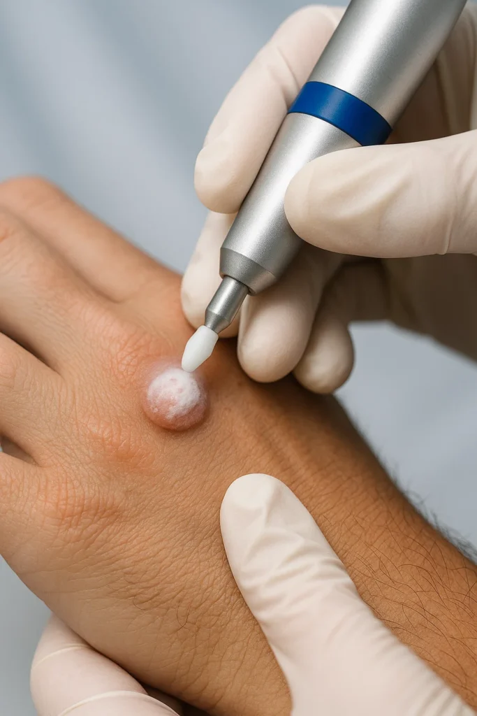 example of wart removal East Kilbride using cryopen