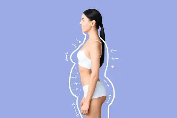 image of woman experiencing fat reduction treatment East Kilbride