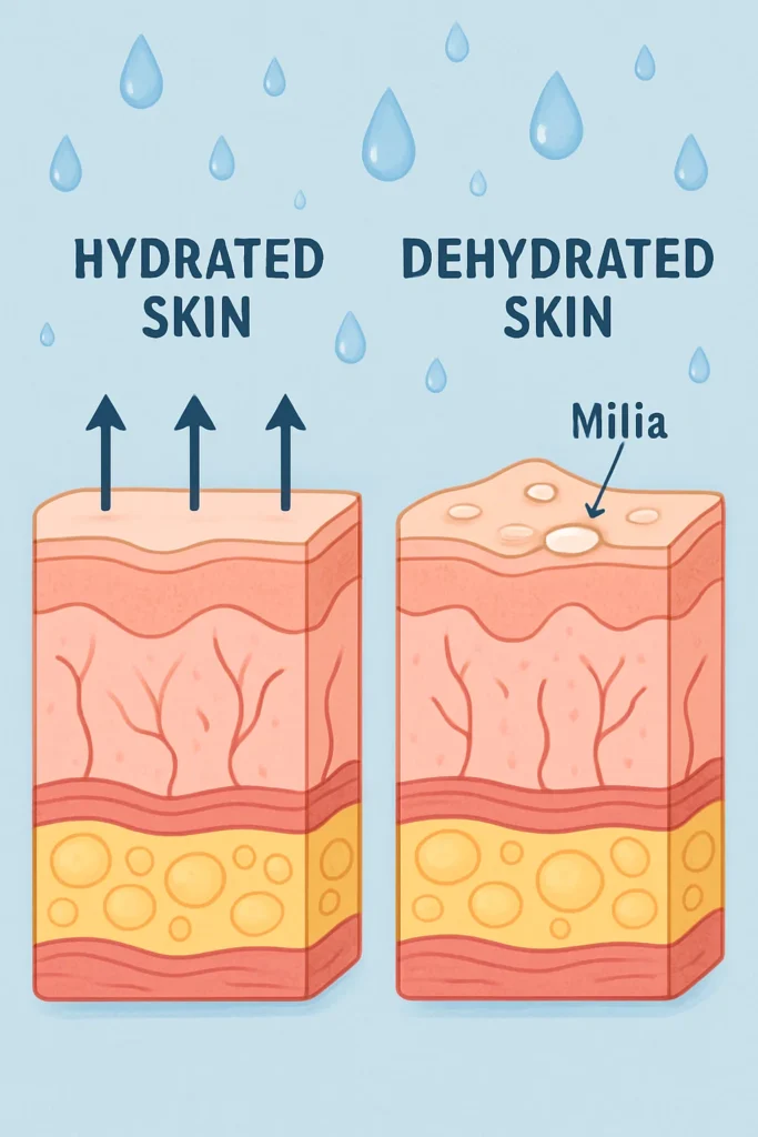 The importance of hydration and milia production East Kilbride