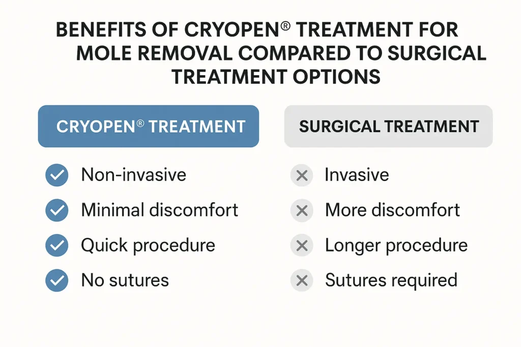 Benefits of facial mole removal East Kilbride - call our team today to book a consultation